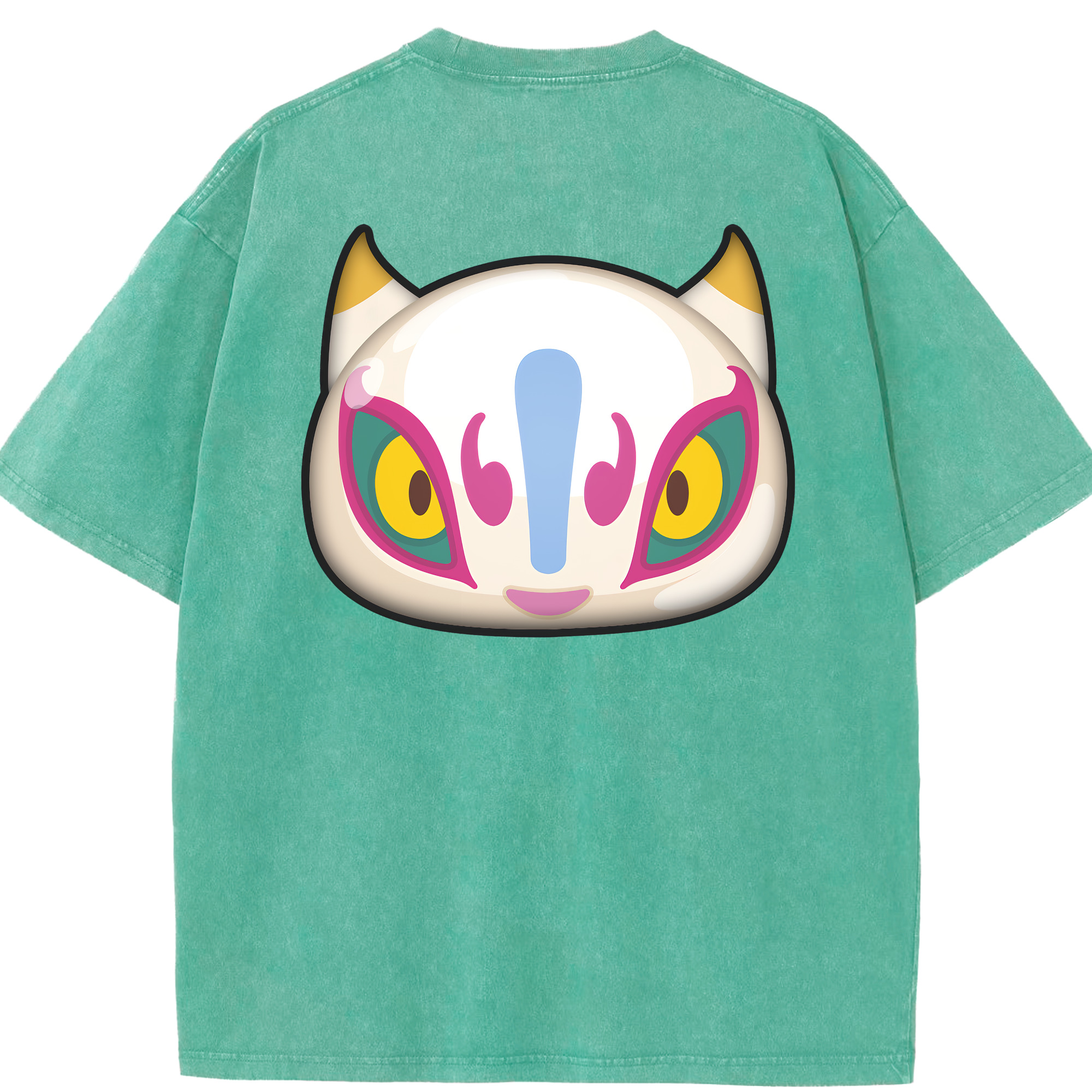 （画像用） 妖怪ウォッチ Yo-kai Watch 綿100% ヴィンテージ風 半袖Tシャツ（背面プリント）